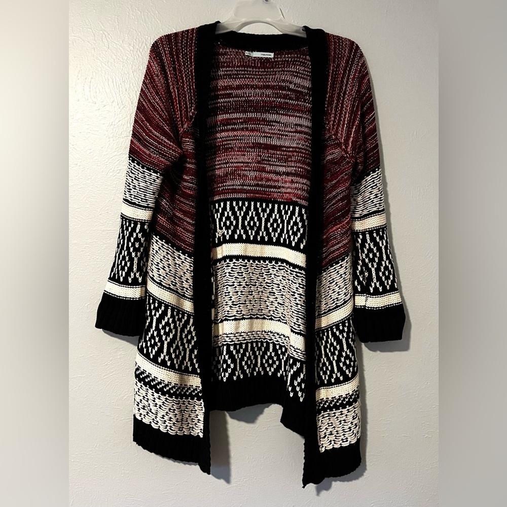 Women’s Maurice’s multi colored knit cotton poly cardigan Size XXL
